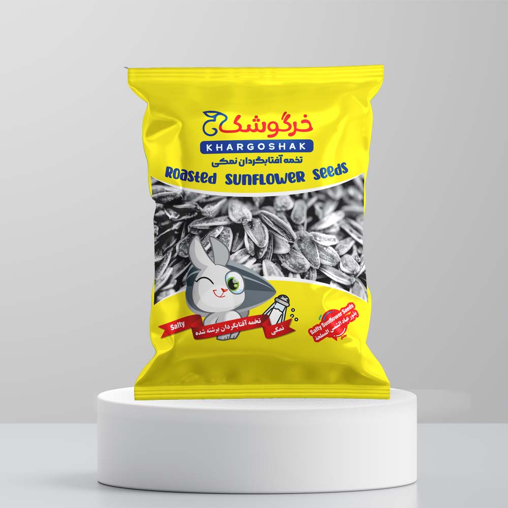 salty Khargoshak Salted Sunflower Seeds 100gr تخمه افتابگردان نمکی ١٠٠ گرم خرگوشک - Image 1