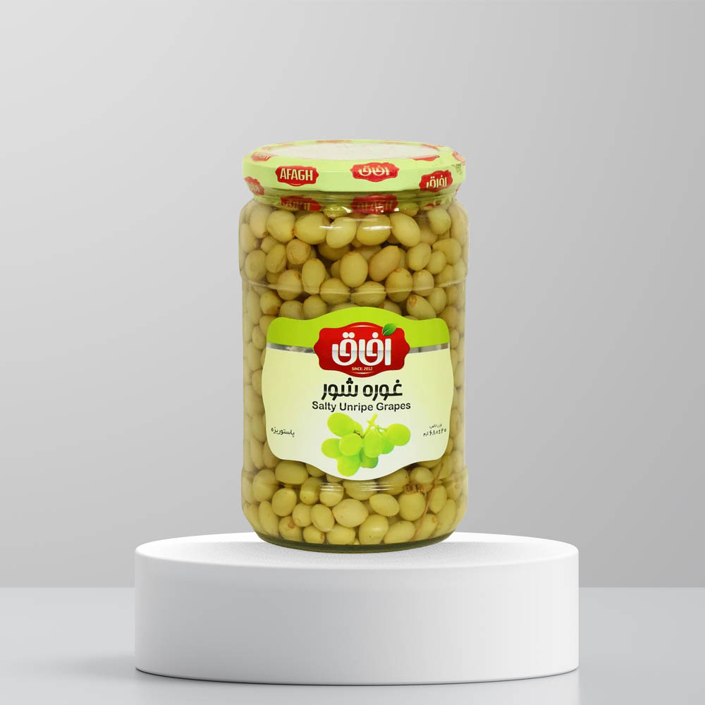 aagh salty unripe grapes Afagh Salty Unripe Grapes 680gr غوره شور آفاق - Image 1