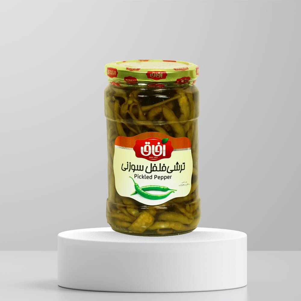 afagh pickled pepper Afagh Pickled pepper 640gr ترشی فلفل سوزنی آفاق - Image 1