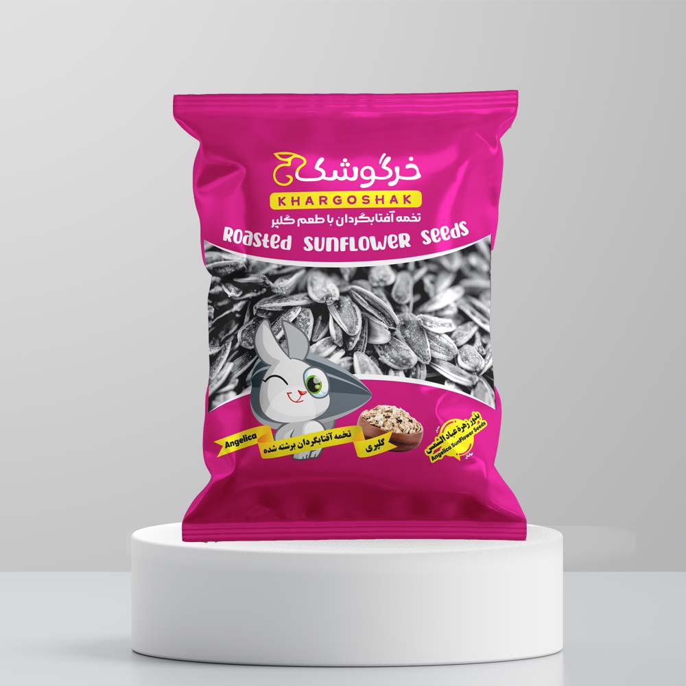 angelika Khargoshak Angelica Sunflower Seeds 100gr تخمه افتابگردان گلپر ١٠٠ گرم خرگوشک - Image 1