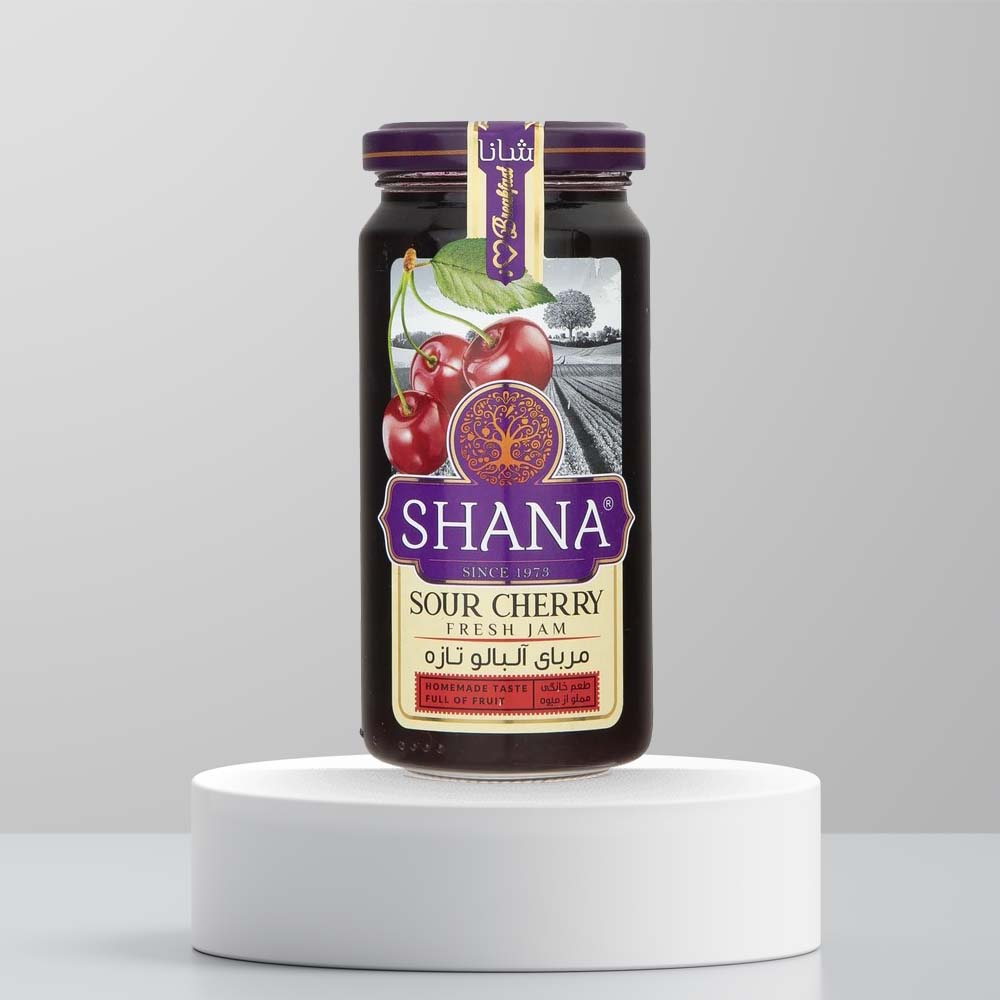 sour cherry jam Shana Sour Cherry Jam 570gr مربا آلبالو شانا - Image 1