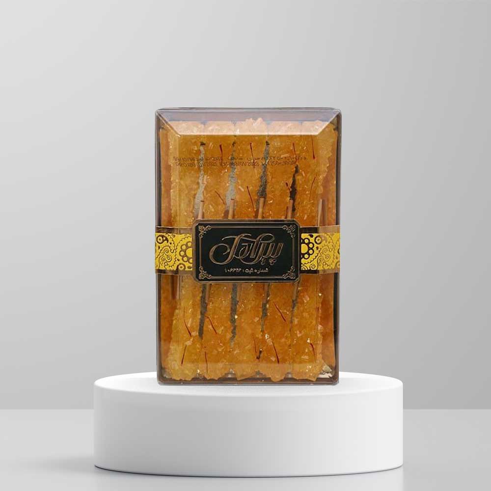 rock candy 10pc Piradel Small Saffron Crystal Rock Candy نبات زعفرانی کوچک پیرادل - Image 1