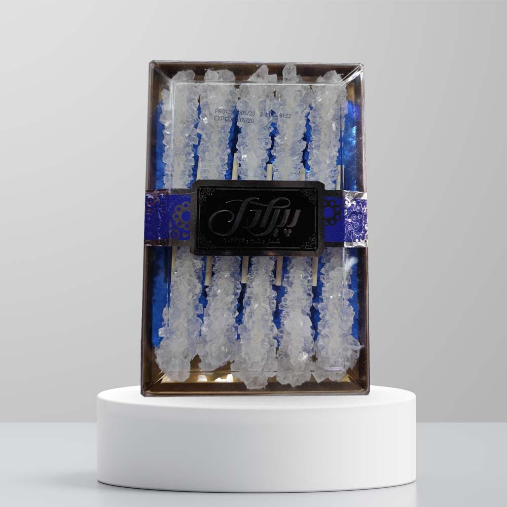 rock candy white small Piradel Small White Crystal Rock Candy نبات سفید کوچک پیرادل - Image 1